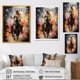 thumbnail image 4 of Designart "Pop Art Cowboy Journey II" People Framed Wall Art - Southwestern Brown Cowboys Entryway Framed Wall Art, 4 of 6