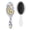 White-543, variant on Bright Colorful Hair Brush, Floral Print Detangling Brush with Vintage Wildflower and Butterfly Design