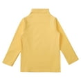 thumbnail image 3 of YONGHS Kids Girls Boys Thermal Underwear Tops Long Sleeves Mock Neck Shirt Baselayer Tops Yellow 7-8, 3 of 7