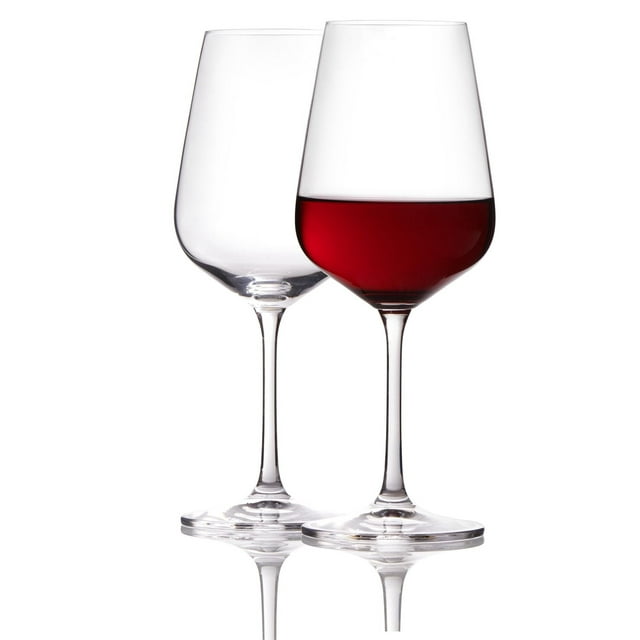 Trudeau Quartz Red or White Wine Glasses 16oz box/4, Made in Europe, Dishwasher Safe