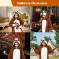thumbnail image 5 of Polyester CANASOUR Coffee Sloth Onesie Kids Festival Animal Pajamas Cute Wearable Hooded Sleepwear, 5 of 6