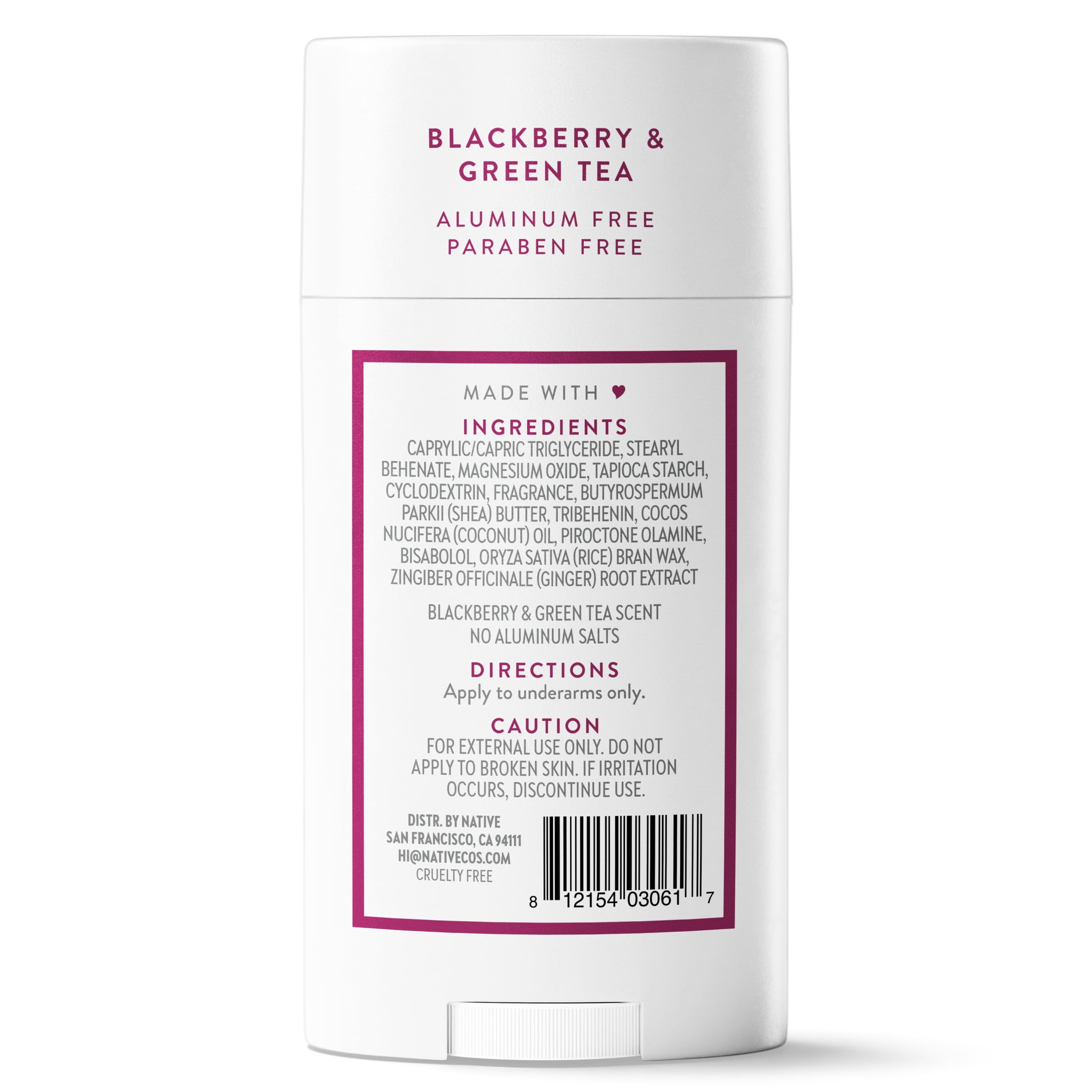 Native Deodorant, Blackberry & Green Tea, 2.65oz - Walmart.com