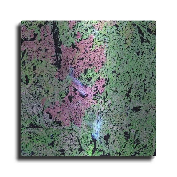 Luxe Metal Art 'Earth as Art: Yellowknife Wetlands' Metal Wall Art, 36"x36"