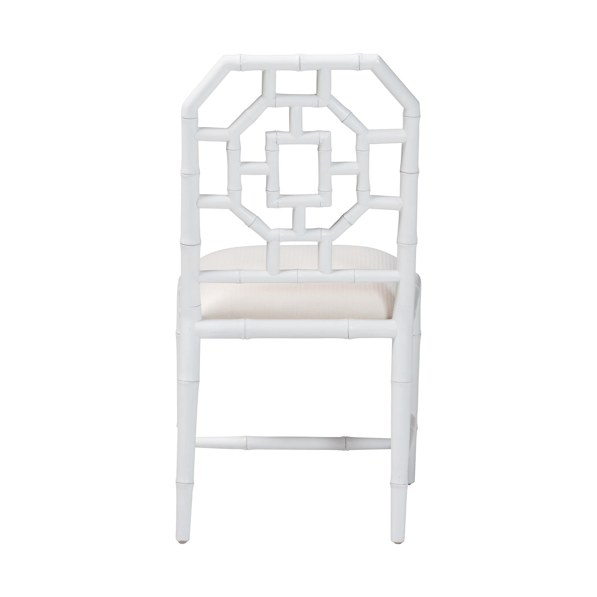 bali & pari Boone Boho Dining Chair, Dining Height 20.10", White
