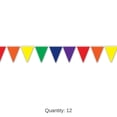 thumbnail image 6 of 12 Pack Bulk Solid Rainbow Party Pennant Banner, 6 of 6
