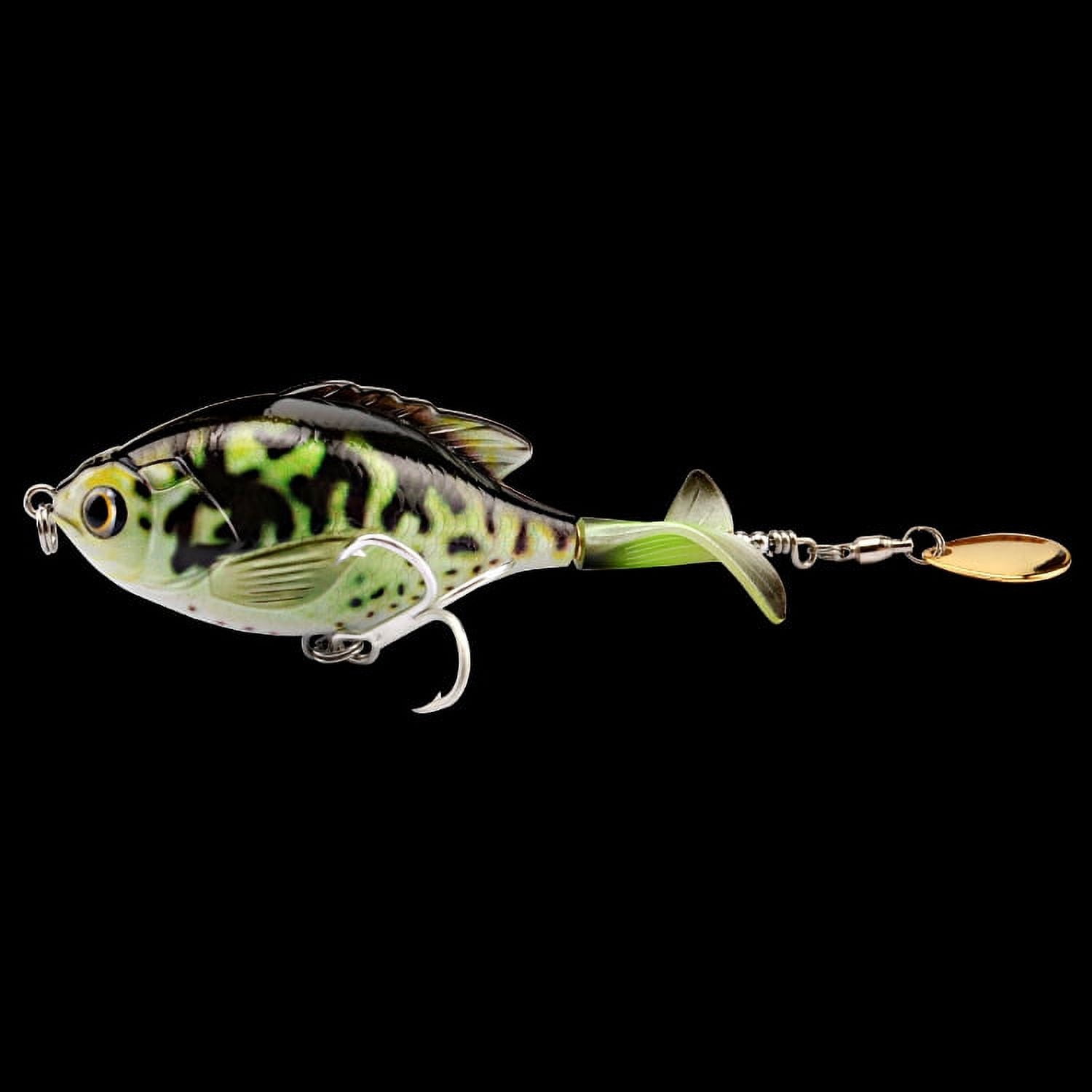 2PC Fishing Lures Jigs 16.9G Spiral Propeller Tractor Hard Bait Floating Water Pencil VIB Blood Slot Hook