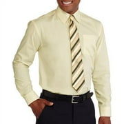 ^^big Men's Solid Dress Shirt With Match