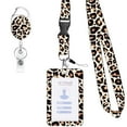 thumbnail image 1 of LCXmlly ID Card Holder Telescopic ID Sling Retractable Reel with Lanyard Flower Printed Easy to pull Buckle Slide Open ID Card Holder Clip School, 1 of 7