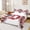 White Red D, variant on Erosebridal Cute Initial P Kids Twin Sheet Sets, Baseball Football Bedding, White Red, 3-Piece