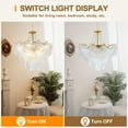 thumbnail image 4 of AFANQI 8-Light Modern Crystal Chandeliers 23.6" Gold Semi Flush Mount Ceiling Light Fixtures for Bedroom Living Room, 4 of 11