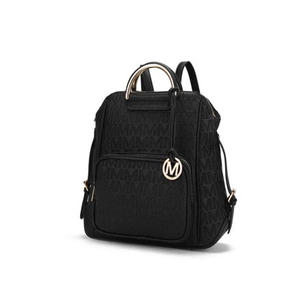 MKF Collection Torra Women's Backpack, Vegan Leather Bookbag Purse for Travel, Work and School by Mia K. - Black