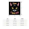 thumbnail image 3 of Durable Soft & Warm Flannel Blanket - Cozy Cat Design with Black Cat & Bright Yellow Eyes Perfect for Sofa Travel Bed & Chair, 3 of 5