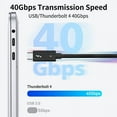 thumbnail image 2 of "ACASIS Cable Type-C de Carga por Transferencia de Datos Thunderbolt 4, 39,3"", Negro", 2 of 8