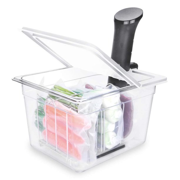 Tapa Con Bisagra Contenedor Sous Vide Plegable 11 Litros - S, Material PC Alimenticio Recipiente Cocina Al Vacío 11 Litros Plegable