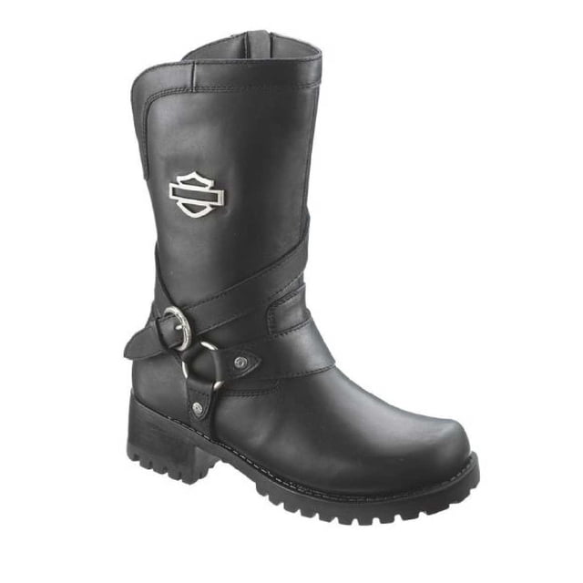 Harley-Davidson Footwear Bota De Motocicleta Resistente Al Agua Ámbar Para Mujer Negro 9.5 M Us