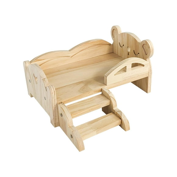 Wooden Guinea Pig Bed Small Animals Bed for Chinchillas Rabbits Guinea Pigs Small Bear