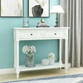 thumbnail image 2 of Console Table, Farmhouse Entryway Table with 2 Drawers and Bottom Shelf, Solid Wood Sofa Console Table Cabinet, 2 of 8