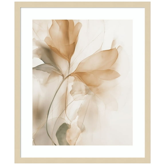 Amanti Art Floral Transparency I Wood Framed Wall Art Print