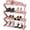 Pink, variant on YINYUN 4-Tier Z-Shaped Shoe Rack Stackable Home Storage Rack Easy-Assembly Shoe Storage Unit Perfect for Living Rooms & Dorm Rooms (Pink)