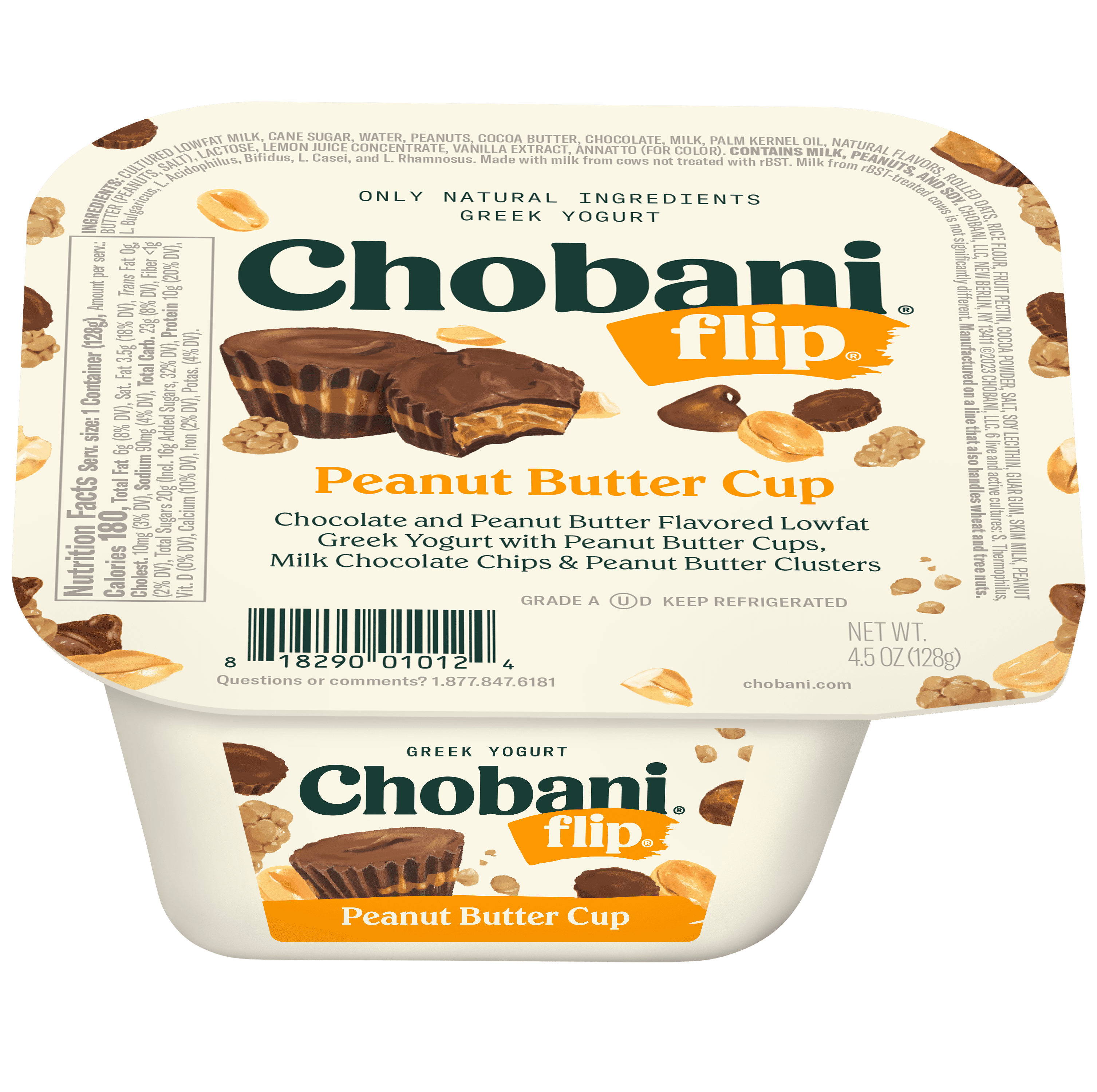 Chobani Flip Low-Fat Greek Yogurt, Peanut Butter Cup 4.5 oz