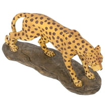 RENACLIPY Realistic Leopard Sculpture Resin Animal Figurine Charming Design for Desktop Decor
