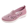 thumbnail image 3 of Ludearly Women's Orthopedic Shoes Woven Wide Arch Support Slip-On Orthowalk Sneakers Casual Breathable Soft Anti-Skid Sports Footwear 6.5&Pink#05, 3 of 8