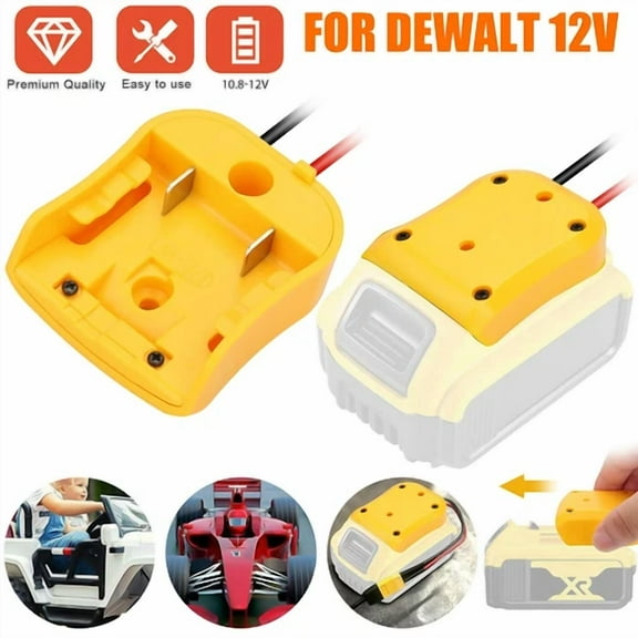for DeWalt 10.8-12V 14AWG Power Connector DIY Battery Adapter Holder Dock Wheels