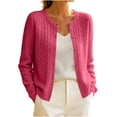 thumbnail image 2 of Gamivast Cable Knit Cardigan Sweaters for Women Button Down Long Sleeve Crewneck Casual Soft Fall Outerwear Classic Cozy Lightweight Knitwear for Everyday Office Wear, 2 of 5