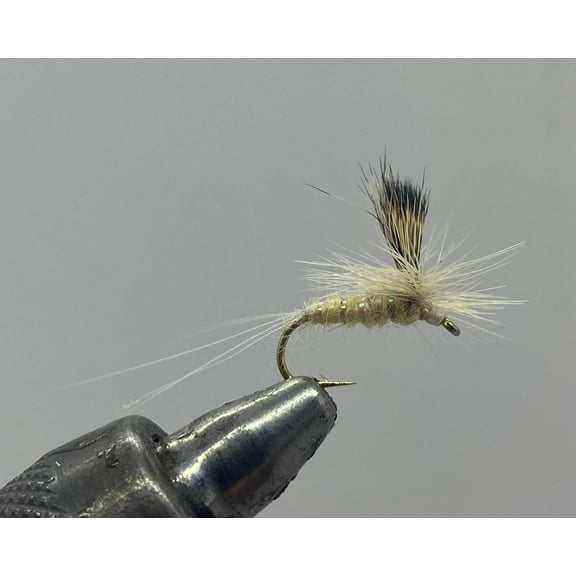 One Dozen (12) - Parachute Pale Yellow - Dry Fly