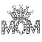 SOUL BREEZE COLLECTION Clear Queen Princess Love Tiara Heart Mother's Day Gift Mom Pin Brooch Charm q1