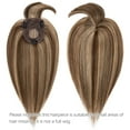 thumbnail image 5 of Benehair 100% Remy Human Hair Extensions Clip In Hairpiece Toupee Topper With Bang Mono Base for Women Highlight Blonde 150% 10*12cm, 5 of 11