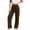 Brown, variant on Oksale Womens Petite Straight Leg Sweatpants with Multi Pockets Soft Cozy Cargo Sweatpants Casual Elastic Waisted Drawstring Jogger Trousers for Daily Wear Brown M