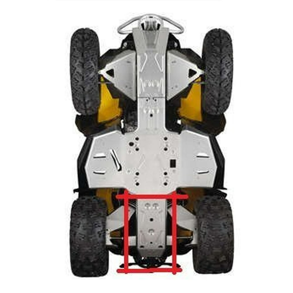 CanAm New OEM ATV Aluminum Rear Skid Plate, Outlander Renegade