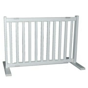 20" Kensington - Large Free Standing Wood Pet Gate - Warm White