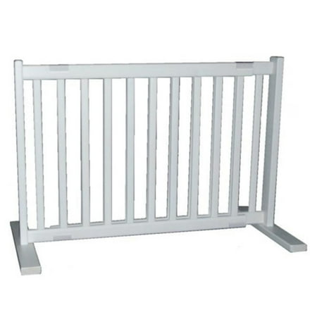 20" Kensington - Large Free Standing Wood Pet Gate - Warm White