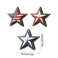 thumbnail image 3 of Nkmbld 3Pcs 4th of July Wooden Star Ornaments Patriotic Tiered Tray Decor, Vintage Star Shaped Wood Blocks, Rustic Tabletop Sign Independence Day Party Decor, 3 of 8