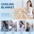 thumbnail image 5 of Teler Cooling Blanket Twin Size 60" x 80", Breathable Soft Summer Blanket for Hot Sleepers, Beige, 5 of 7