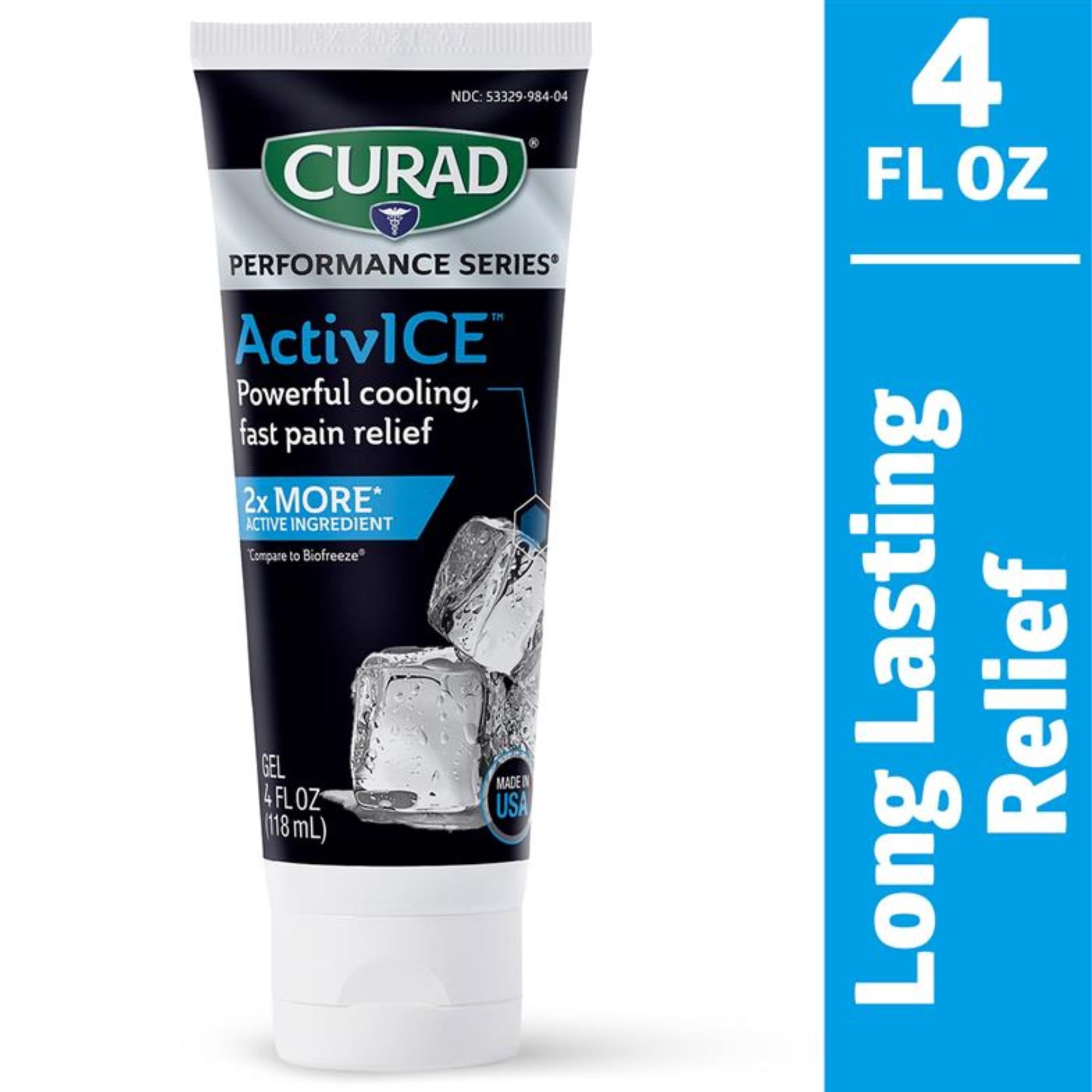 CURAD® ActivICE™ Topical Cooling Gel, Pain Relief for Arthritis, Joints and Muscles, 4-Fl oz Tube