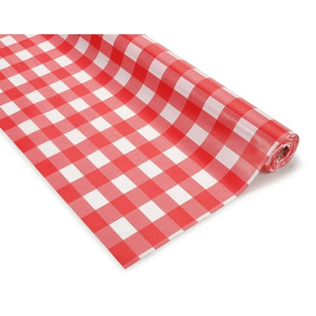 Darice Plastic Table Cover Roll Red And White Checker 40 In X 100 Feet Darice Plastic Table Cover Roll Red And White Checker 40 In X 100 Feet