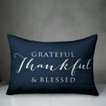 thumbnail image 2 of Creative Products Grateful Thankful Blessed Navy 14x20 Indoor / Outdoor Pillow, 2 of 2