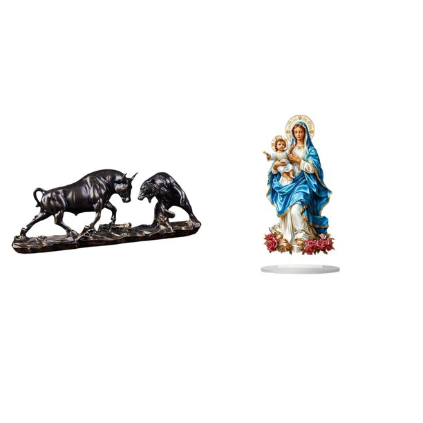Estatua de escritorio,Figura decorativa de pelea de toros y osos,Colecciones de esculturas de toros,artesanía de resina,decoración,Letrero de mesa,Decoración de escritorio acrílica Rincón