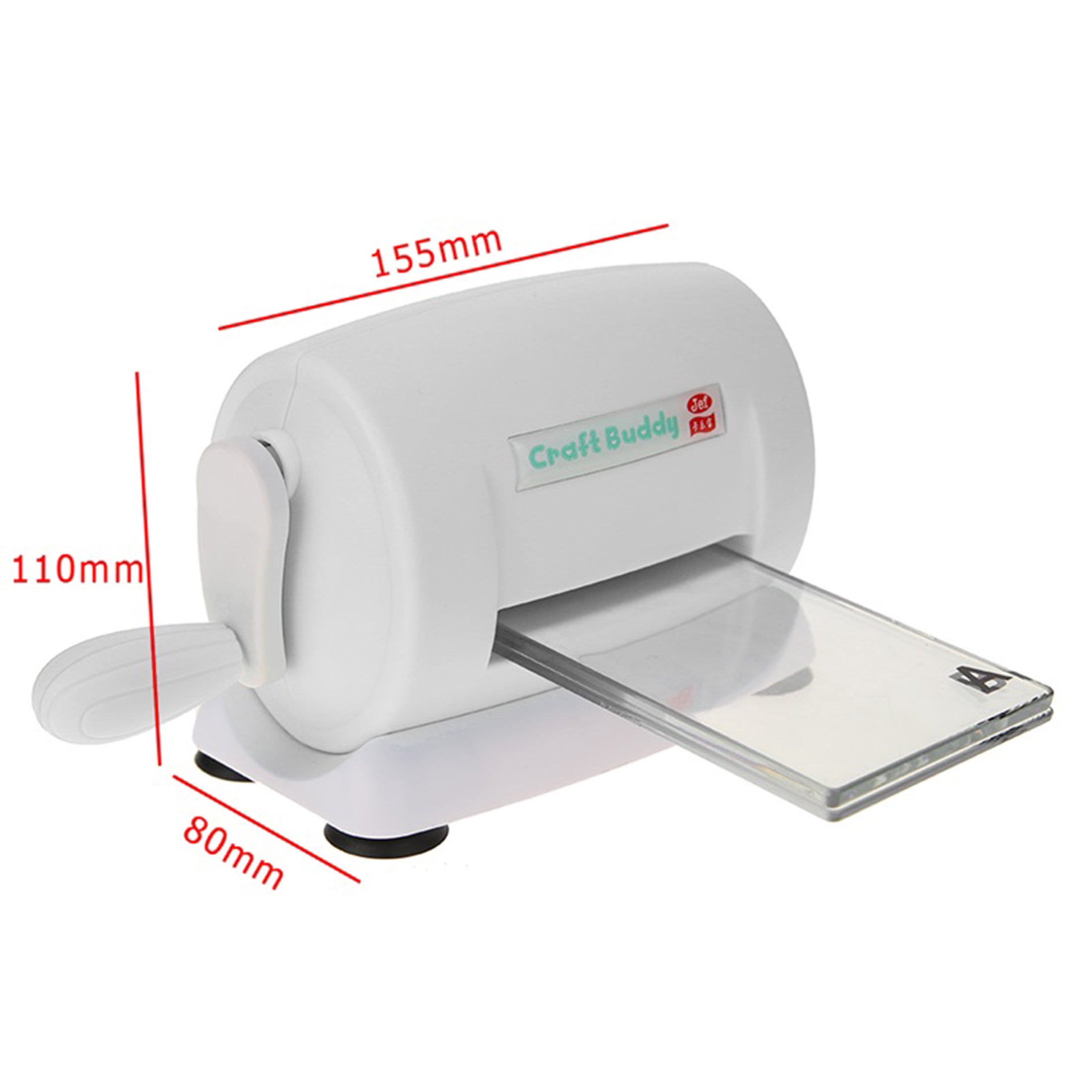 Briartw White Die Cutting Machines and 2 Acrylic Plate for Crafting,Diy Die Manual Embossing Machine Scrapbooking Cutter Dies Machine Paper Card Making Craft Tool