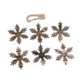 thumbnail image 3 of 6 adornos de madera para colgar en la pared, para Navidad, colección decorativa, regalo Copo de nieve, 3 of 9