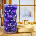 thumbnail image 4 of HCBY 24Pcs Christmas Ball Ornaments, Christmas Tree Decoration Baubles Ornaments, Shatterproof Balls for Xmas Hanging Festive Holiday Home Decor(Purple,2.36"), 4 of 6