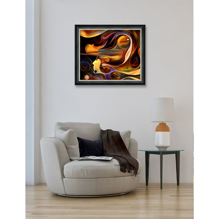 DECORARTS - Abstract Art(Stained Glass Pattern), Giclee Prints abstract  modern canvas wall art for Wall Decor. 30x24 x1.5