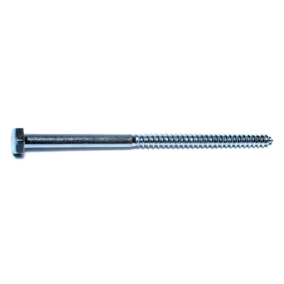 1/4" x 5" Zinc Plated Grade 2 / A307 Steel Hex Head Lag Screws HLSHS-288