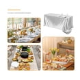 thumbnail image 3 of Hiroekza Premium Solid Color Glossy Satin Tablecloth – Customizable for High-end Hotels, Banquets & Weddings Silver, 3 of 5