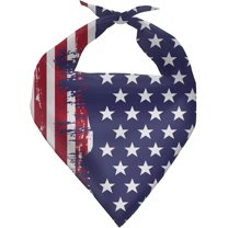 American Flag Dog Bandana for Small Dogs, Pet Puppy Bandanas for Girls, Dog Kerchief Bandana Collar, Soft Scarves Bibs for Dogs Cats, Triangle Shape