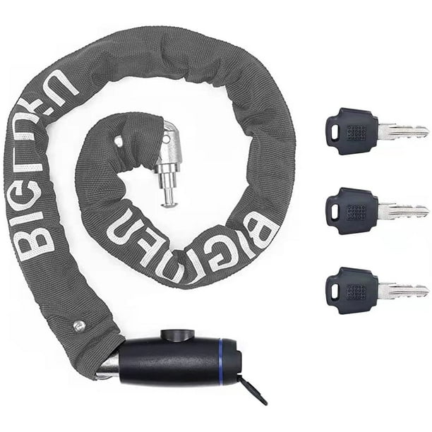 BIGLUFU Bike Lock, 9mm Thick Bike Chain Locks, Heavy Duty AntiTheft