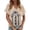 Khaki, variant on Womens Tops Short Sleeve V Neck With Giraffe Print T Shirts Summer Casual Loose Basic Tee
